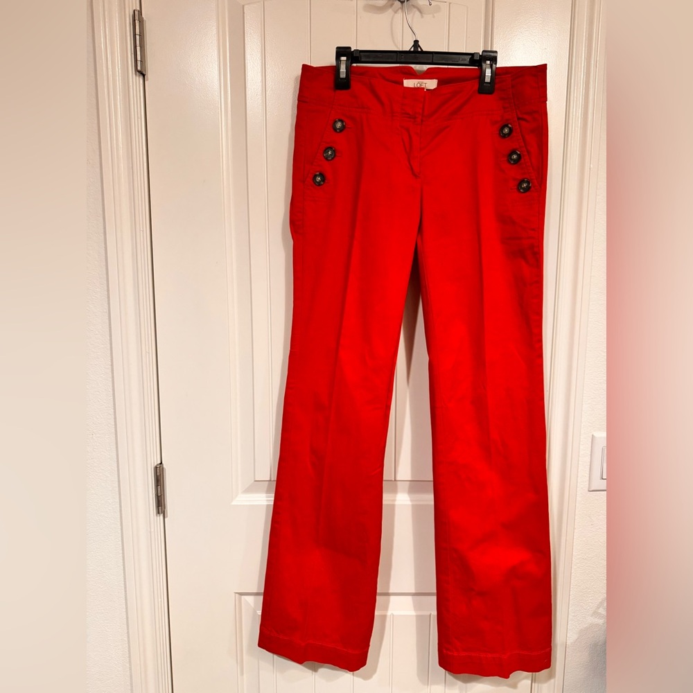 LOFT Vibrant Red Trousers